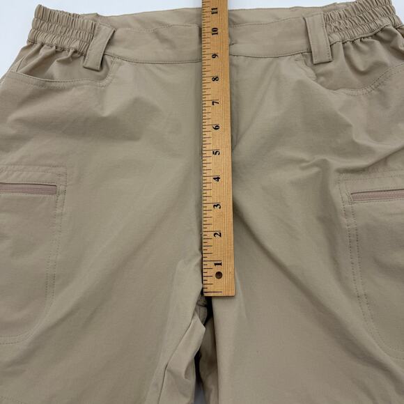 WILLIT Nylon Stretch Outdoor Shorts Womens Size M Tan 5.5 Inch Inseam Pockets - Picture 7 of 8